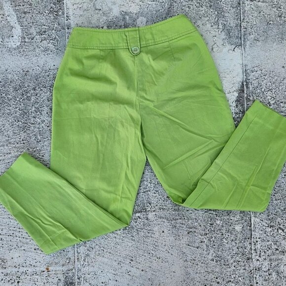 Focus2000 Petie Women Capri Pant Green Cotton Pant Size 2P - Picture 10 of 11